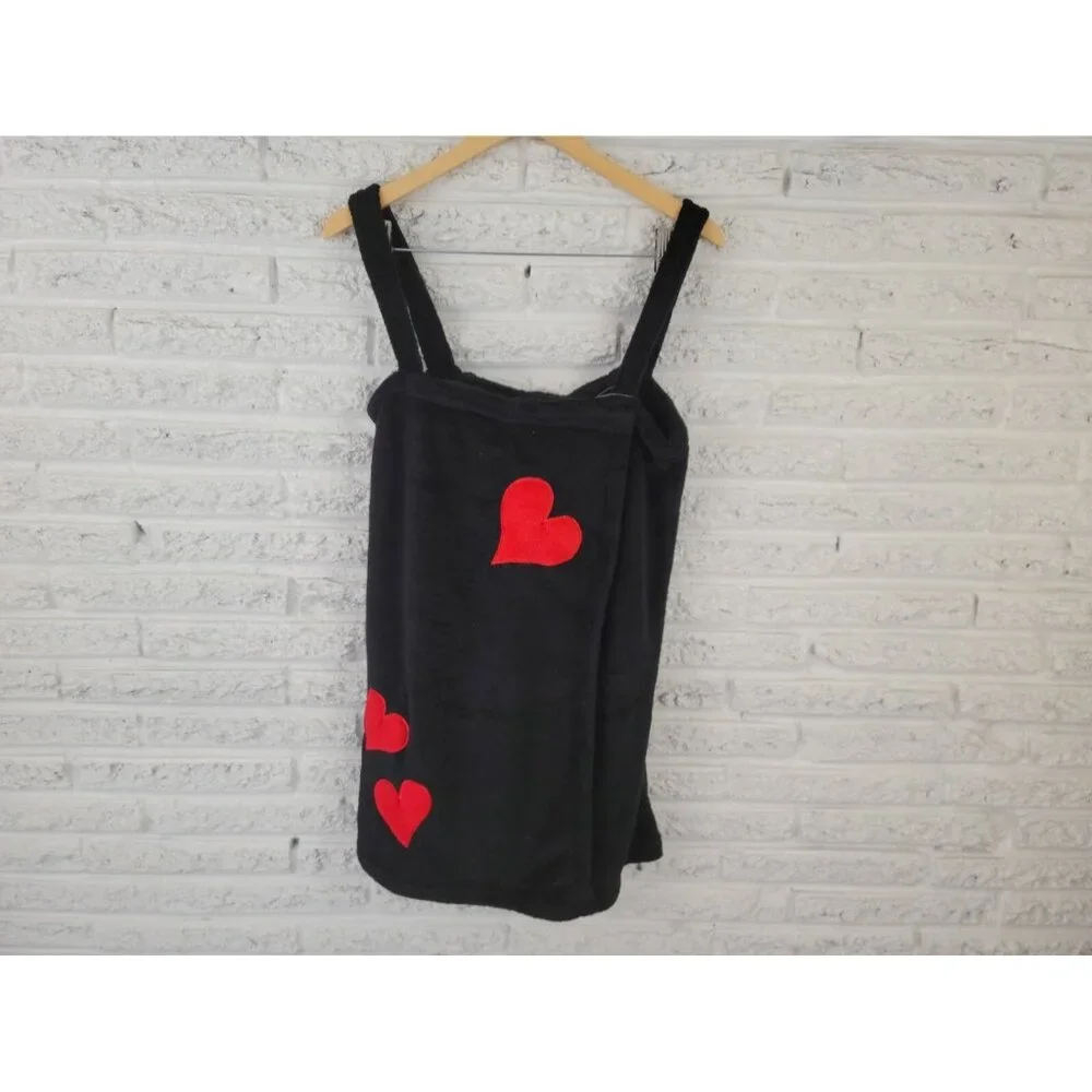 Just Love Swim Cover Up Women 2X Black Cotton Blend Mini Wrap Beach Pool SWE61E